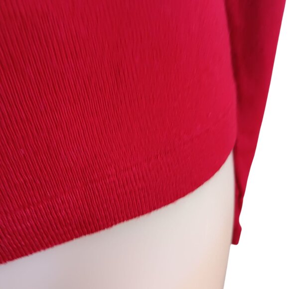 Women's Large Turtleneck Sweater Vintage 70's Red Long Sleeve Sheridan Creations - Picture 4 of 6